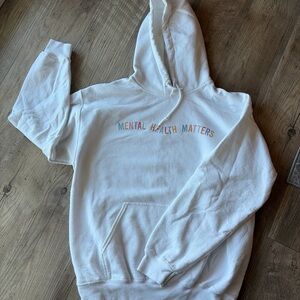 White Hoodie with Colorful Text